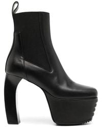 Rick Owens - Bottines beatle 65 noires à plaque au bout - Lyst