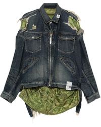 Maison Mihara Yasuhiro - Layered denim jacket - Lyst