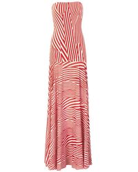 Silvia Tcherassi - Muriel Striped Strapless Maxi Dress - Lyst