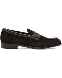 Doucal's - Suede Penny Loafers - Lyst