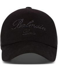 Balmain - Baseballkappe Mit Logo-Stickerei - Lyst