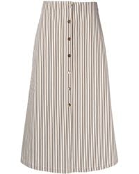 Claudie Pierlot - Striped A-line Midi Skirt - Lyst