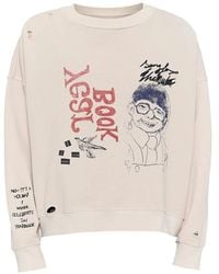 Song For The Mute - Distressed Graphic-Print Sweatshirt - Lyst