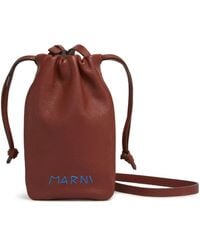 Marni - Drawstring Leather Wallet - Lyst