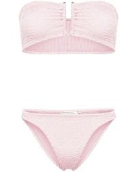 Paramidonna - Frida Wrinkled-Effect Bandeau Bikini - Lyst