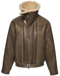 Magda Butrym - Shearling Belted Jacket - Lyst