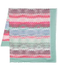 Missoni - Zigzag fringed scarf - Lyst