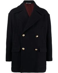 Palm Angels - Double-Breasted Wool Blend Jacket - Lyst