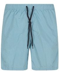 Drumohr - Geometric-Print Drawstring Swim Shorts - Lyst