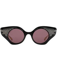 Gucci - Crystal-embellished Butterfly-frame Sunglasses - Lyst
