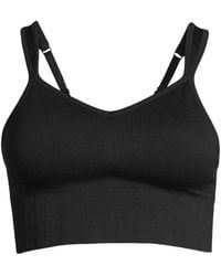 Casall - Ribbed-Knit V-Neck Sports Bra - Lyst