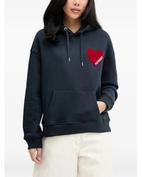 From Future - Heart-Patch Drawstring Hoodie - Lyst