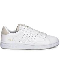 K-swiss - Lozan Klub Lth Perforated Calf Leather Sneakers - Lyst