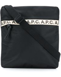 A.P.C. - Logo-print Tape-trimmed Nylon Messenger Bag - Lyst