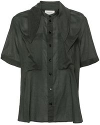 Lemaire - Scarf-detail Silk Shirt - Lyst