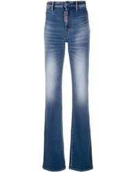 DSquared² Ausgeblichene Schlagjeans - Blau