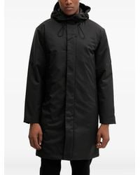 EA7 - Zip-Fastening Hooded Parka Coat - Lyst