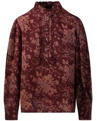 Antik Batik - Floral-Print Ruffled Blouse - Lyst