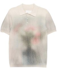 Maison Margiela - Spray-Effect Knitted Polo Shirt - Lyst