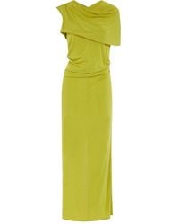 Magda Butrym - Robe Drapée À Col Bénitier - Lyst
