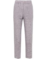 Peserico - Pantalon Court En Lin - Lyst