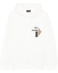 Emporio Armani - Logo-Patch Hooded Sweater - Lyst