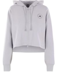 adidas By Stella McCartney - Stella Mccartney Grauer Pullover Logo Print - Lyst