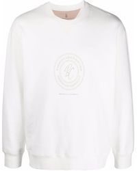 gym and workout clothes Sweatshirts Mens Clothing Activewear Brunello Cucinelli Cotton Slogan Print Crewneck Sweatshirt in White for Men 