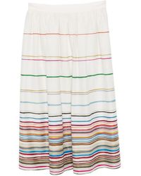 Paul Smith - Striped Midi Skirt - Lyst