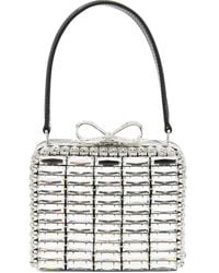 Self-Portrait - Borsa A Spalla Con Cristalli E Fiocco - Lyst