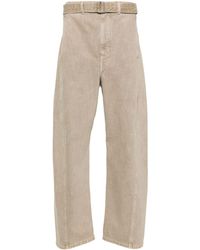 Lemaire - Twisted Belted Tapered Jeans - Lyst