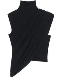 Courreges - Gedraaide Geribbelde Top - Lyst