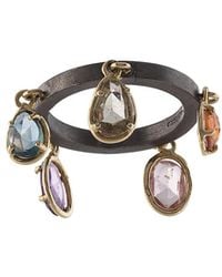 DALILA BARKACHE - 18Kt And Sterling Sapphire Dangle Ring - Lyst