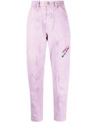 Stella McCartney - Logo-Embroidered Tapered Jeans - Lyst