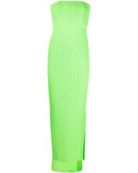 Solace London - Pleated Strapless Maxi Dress - Lyst