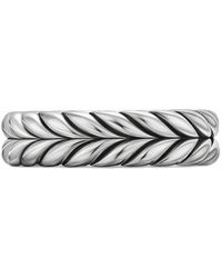 David Yurman - Sterling Chevron Band Ring (6.2Mm) - Lyst