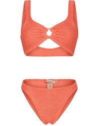 Paramidonna - Irina Textured Ring-Detail Bikini - Lyst