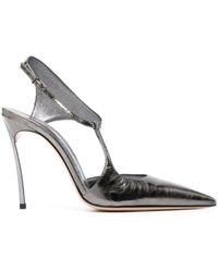 Casadei - Super Blade Melody 100Mm Metallic Pumps - Lyst