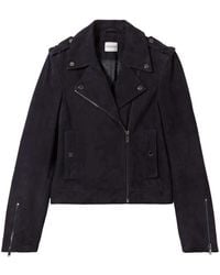 Claudie Pierlot - Suede Biker Jacket - Lyst