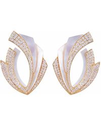 ANANYA - 18Kt Mogra Light Blossom C-Clip Earrings - Lyst