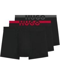 HUGO - Set Aus Drei Boxershorts Mit Logo-Bund - Lyst