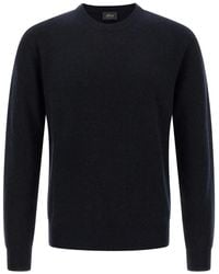 Brioni - Rundhals-Pullover Mit Umschlag - Lyst