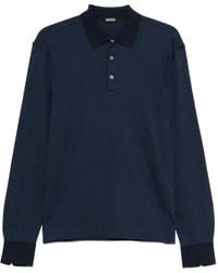 ZEGNA - Long-Sleeve Polo Shirt - Lyst