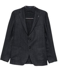 Tagliatore - Houndstooth Single-Breasted Blazer - Lyst