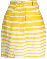 Bambah - Sicily Striped Linen Mini Skirt - Lyst