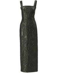 Carolina Herrera - Robe Longue À Fleurs En Jacquard - Lyst