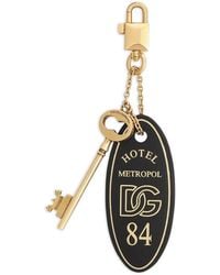 Dolce & Gabbana - Keychain With Logo Appliqué - Lyst