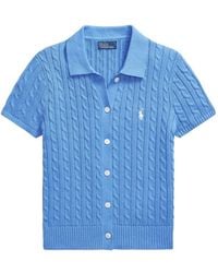 Polo Ralph Lauren - Cardigan En Maille Torsadée À Boutonnière - Lyst
