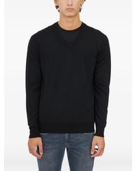Paolo Pecora - V-Neck Knitted Sweater - Lyst