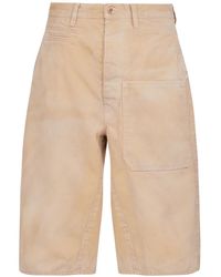 Maison Margiela - High-Waisted Cotton Shorts - Lyst